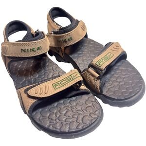 Vintage 1999 Nike ACG Trail Sandals Tan Black Green Women Size 7 638007-231
